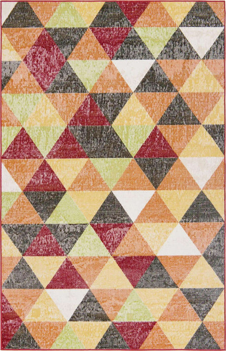 Multicolor 5' 3 x 8' Valencia Rectangle Area Rug Modern Abstract Durable Carpet for Living Room, Dining, Office, Bedrooms, Dorm Rooms for Sale at Rug Engine