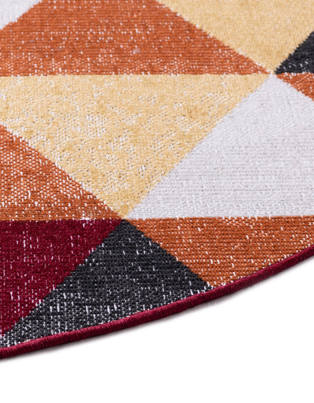 Multicolor 5' 3 x 5' 3 Valencia Round Area Rug Modern Abstract Durable Carpet for Living Room, Dining, Office, Bedrooms, Dorm Rooms for Sale at Rug Engine