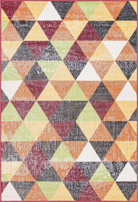 Multicolor 4' 1 x 6' 1 Valencia Rectangle Area Rug Modern Abstract Durable Carpet for Living Room, Dining, Office, Bedrooms, Dorm Rooms for Sale at Rug Engine