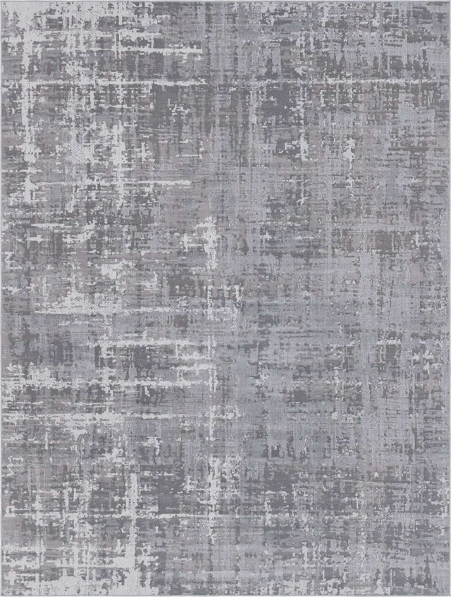 Gray 9' x 12' Valencia Rectangle Area Rug Modern Abstract Durable Carpet for Living Room, Dining, Office, Bedrooms, Dorm Rooms for Sale at Rug Engine