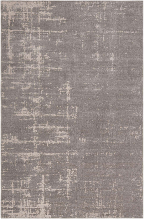 Gray 5' 3 x 8' Valencia Rectangle Area Rug Modern Abstract Durable Carpet for Living Room, Dining, Office, Bedrooms, Dorm Rooms for Sale at Rug Engine