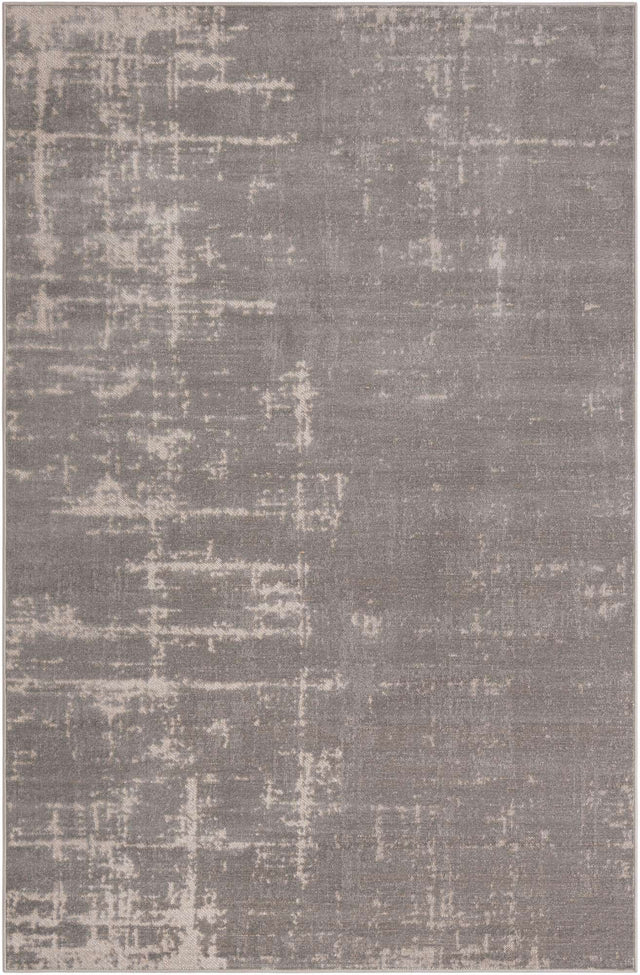 Gray 5' 3 x 8' Valencia Rectangle Area Rug Modern Abstract Durable Carpet for Living Room, Dining, Office, Bedrooms, Dorm Rooms for Sale at Rug Engine