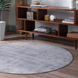 Gray 5' 3 x 5' 3 Valencia Round Area Rug Modern Abstract Durable Carpet for Living Room, Dining, Office, Bedrooms, Dorm Rooms for Sale at Rug Engine