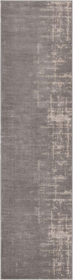 Gray 2' 7 x 10' Valencia Runner Area Rug Modern Abstract Durable Carpet for Living Room, Dining, Office, Bedrooms, Dorm Rooms for Sale at Rug Engine