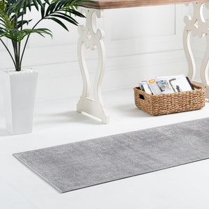 Gray 2' 7 x 10' Valencia Runner Area Rug Modern Abstract Durable Carpet for Living Room, Dining, Office, Bedrooms, Dorm Rooms for Sale at Rug Engine