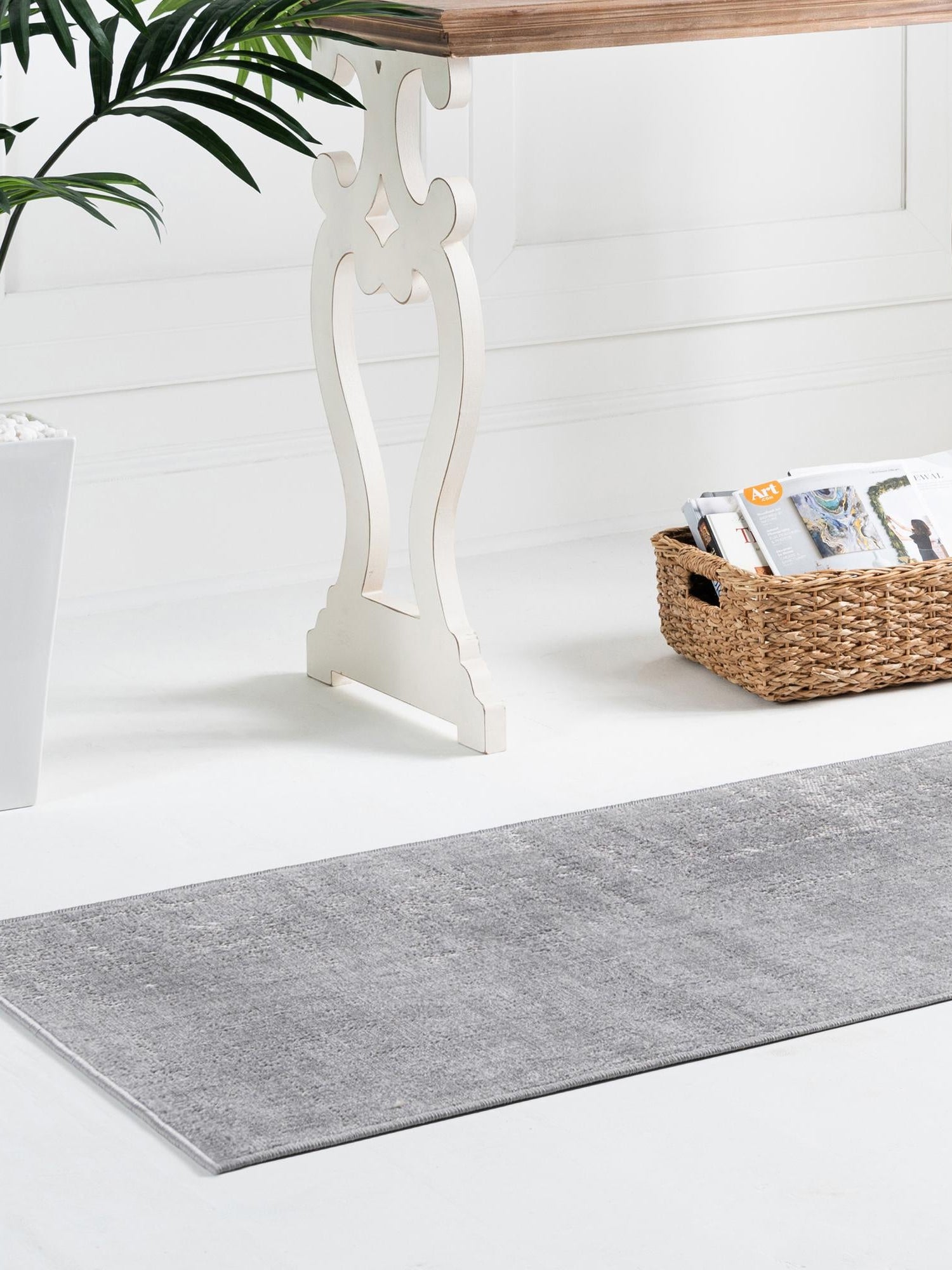 Gray 2' x 6' 1 Valencia Runner Area Rug Modern Abstract Durable Carpet for Living Room, Dining, Office, Bedrooms, Dorm Rooms for Sale at Rug Engine
