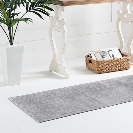 Gray 2' x 6' 1 Valencia Runner Area Rug Modern Abstract Durable Carpet for Living Room, Dining, Office, Bedrooms, Dorm Rooms for Sale at Rug Engine