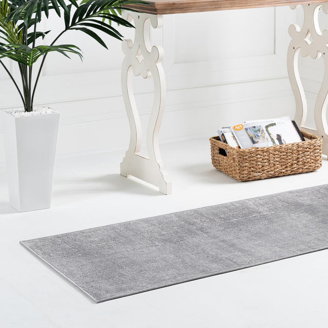 Gray 2' x 6' 1 Valencia Runner Area Rug Modern Abstract Durable Carpet for Living Room, Dining, Office, Bedrooms, Dorm Rooms for Sale at Rug Engine