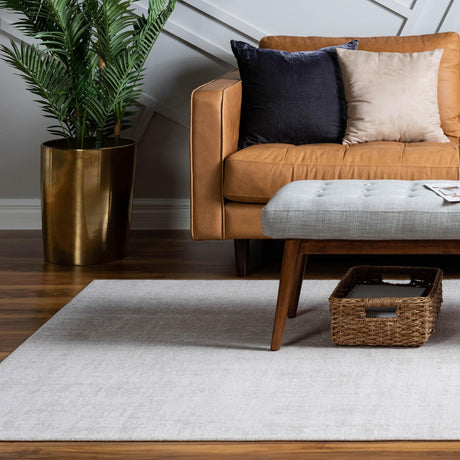 Ivory 7' 10 x 10' Valencia Rectangle Area Rug Modern Abstract Durable Carpet for Living Room, Dining, Office, Bedrooms, Dorm Rooms for Sale at Rug Engine