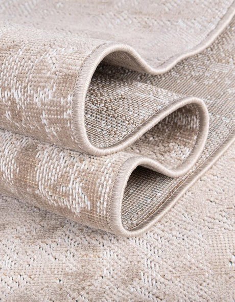 Ivory 5' 3 x 8' Valencia Rectangle Area Rug Modern Abstract Durable Carpet for Living Room, Dining, Office, Bedrooms, Dorm Rooms for Sale at Rug Engine