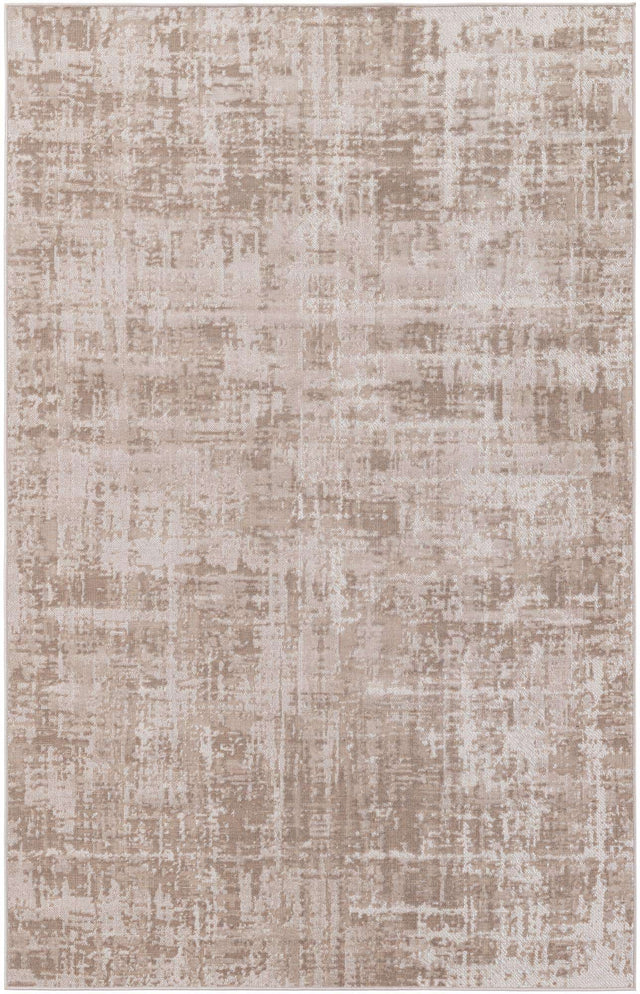Ivory 5' 3 x 8' Valencia Rectangle Area Rug Modern Abstract Durable Carpet for Living Room, Dining, Office, Bedrooms, Dorm Rooms for Sale at Rug Engine