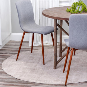 Ivory 5' 3 x 5' 3 Valencia Round Area Rug Modern Abstract Durable Carpet for Living Room, Dining, Office, Bedrooms, Dorm Rooms for Sale at Rug Engine