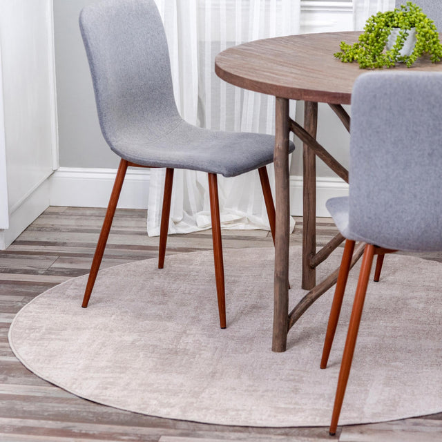 Ivory 5' 3 x 5' 3 Valencia Round Area Rug Modern Abstract Durable Carpet for Living Room, Dining, Office, Bedrooms, Dorm Rooms for Sale at Rug Engine