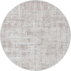 Ivory 5' 3 x 5' 3 Valencia Round Area Rug Modern Abstract Durable Carpet for Living Room, Dining, Office, Bedrooms, Dorm Rooms for Sale at Rug Engine