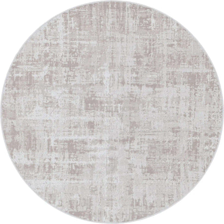 Ivory 5' 3 x 5' 3 Valencia Round Area Rug Modern Abstract Durable Carpet for Living Room, Dining, Office, Bedrooms, Dorm Rooms for Sale at Rug Engine