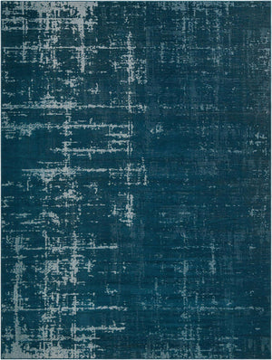 Blue 9' x 12' Valencia Rectangle Area Rug Modern Abstract Durable Carpet for Living Room, Dining, Office, Bedrooms, Dorm Rooms for Sale at Rug Engine