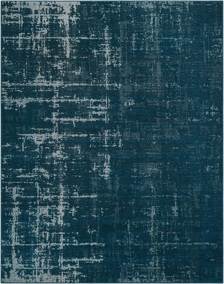 Blue 7' 10 x 10' Valencia Rectangle Area Rug Modern Abstract Durable Carpet for Living Room, Dining, Office, Bedrooms, Dorm Rooms for Sale at Rug Engine