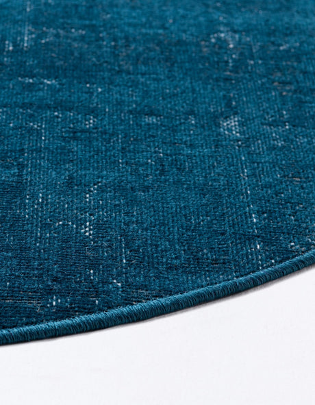 Blue 5' 3 x 5' 3 Valencia Round Area Rug Modern Abstract Durable Carpet for Living Room, Dining, Office, Bedrooms, Dorm Rooms for Sale at Rug Engine