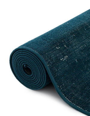 Blue 5' 3 x 5' 3 Valencia Round Area Rug Modern Abstract Durable Carpet for Living Room, Dining, Office, Bedrooms, Dorm Rooms for Sale at Rug Engine