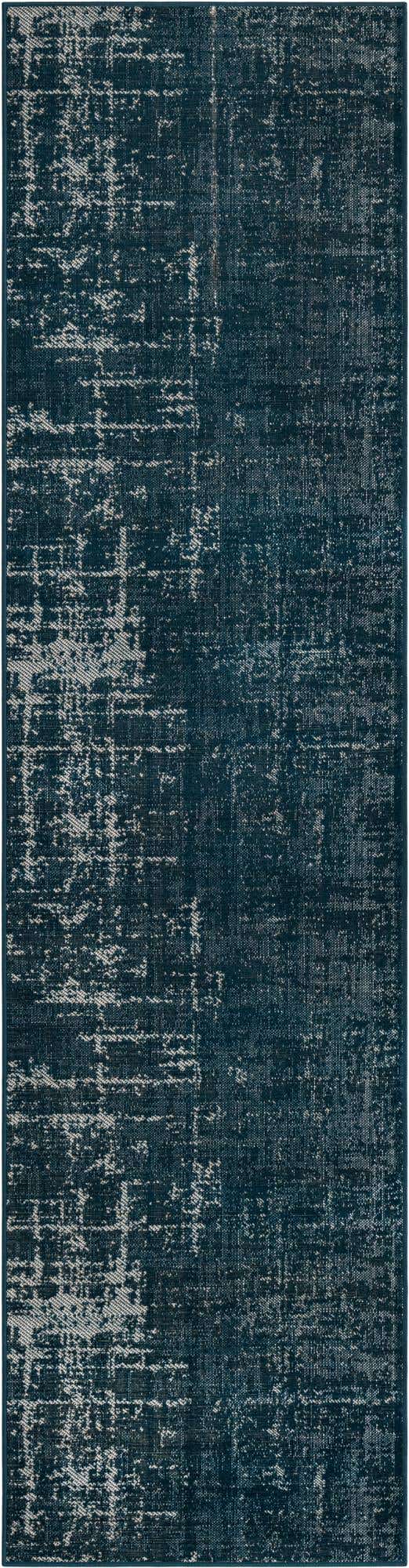 Blue 2' 7 x 10' Valencia Runner Area Rug Modern Abstract Durable Carpet for Living Room, Dining, Office, Bedrooms, Dorm Rooms for Sale at Rug Engine