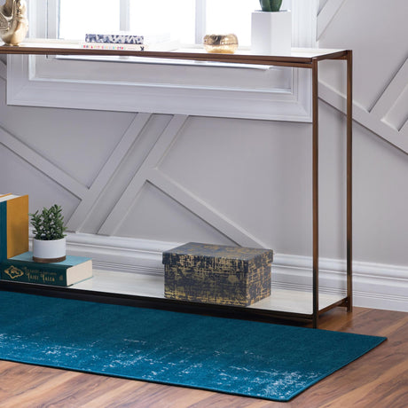 Blue 2' 7 x 10' Valencia Runner Area Rug Modern Abstract Durable Carpet for Living Room, Dining, Office, Bedrooms, Dorm Rooms for Sale at Rug Engine
