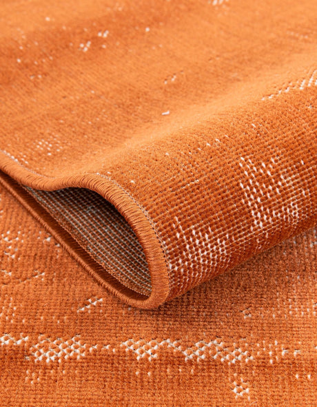 Orange 4' 1 x 6' 1 Valencia Rectangle Area Rug Modern Abstract Durable Carpet for Living Room, Dining, Office, Bedrooms, Dorm Rooms for Sale at Rug Engine