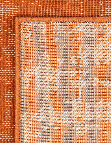 Orange 4' 1 x 6' 1 Valencia Rectangle Area Rug Modern Abstract Durable Carpet for Living Room, Dining, Office, Bedrooms, Dorm Rooms for Sale at Rug Engine