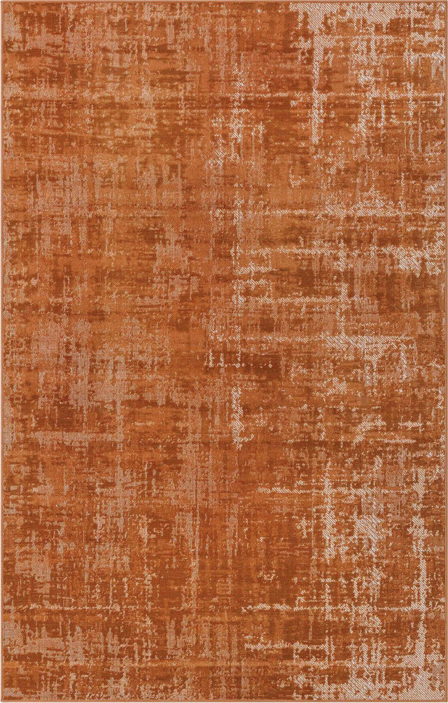 Orange 5' 3 x 8' Valencia Rectangle Area Rug Modern Abstract Durable Carpet for Living Room, Dining, Office, Bedrooms, Dorm Rooms for Sale at Rug Engine
