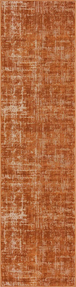 Orange 2' 7 x 10' Valencia Runner Area Rug Modern Abstract Durable Carpet for Living Room, Dining, Office, Bedrooms, Dorm Rooms for Sale at Rug Engine
