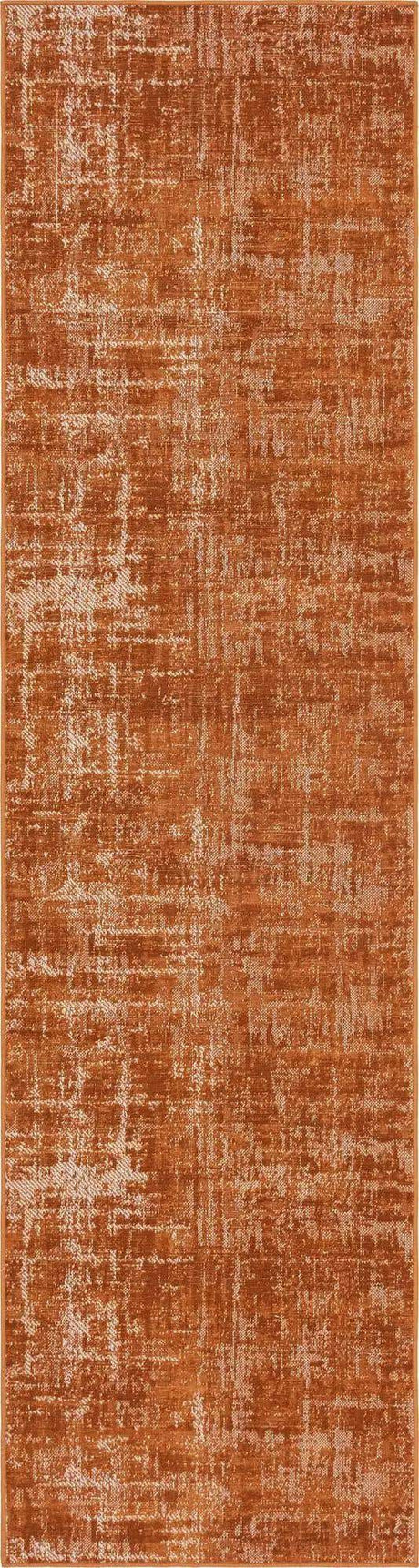 Orange 2' 7 x 10' Valencia Runner Area Rug Modern Abstract Durable Carpet for Living Room, Dining, Office, Bedrooms, Dorm Rooms for Sale at Rug Engine