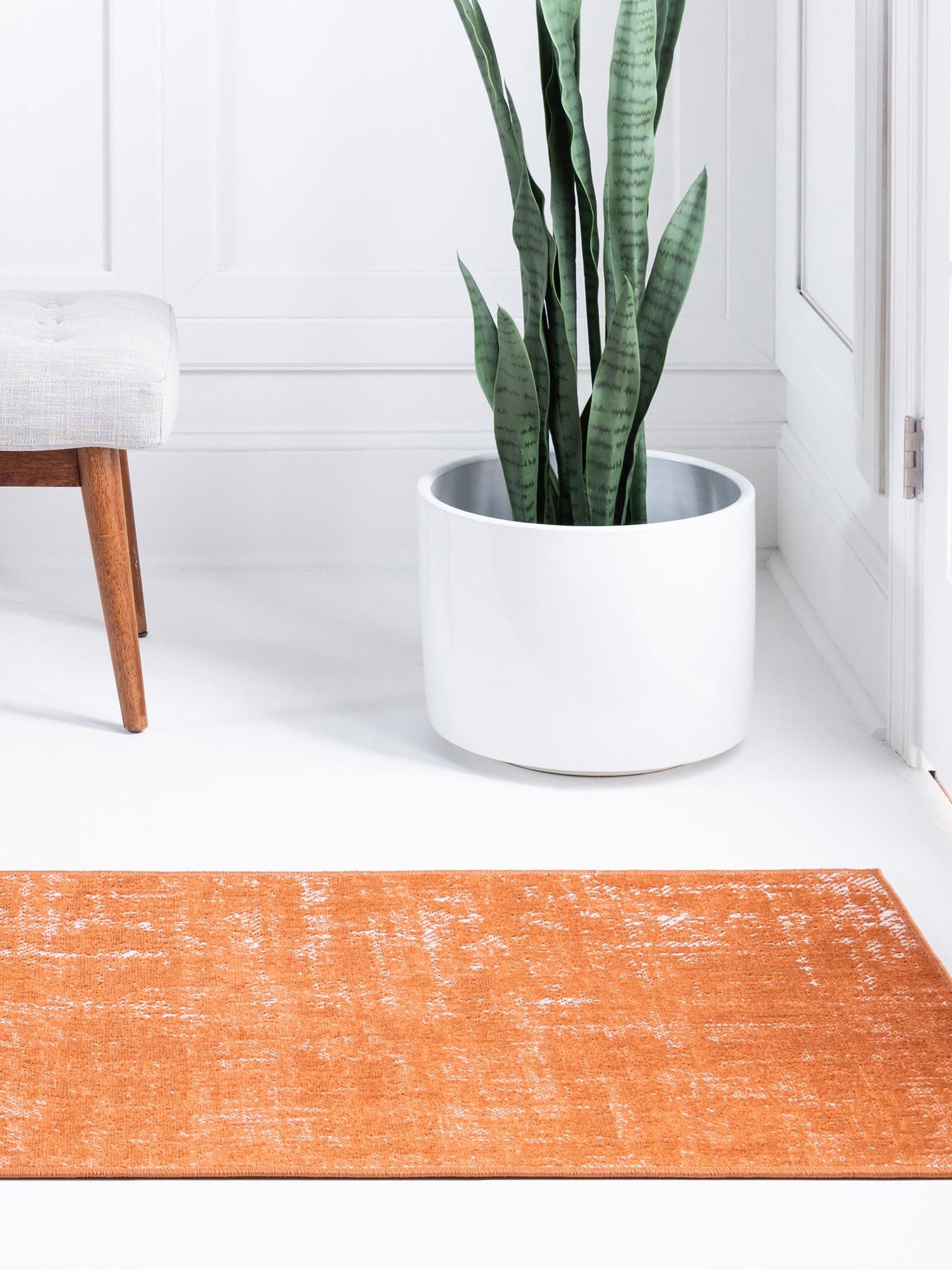 Orange 2' x 6' 1 Valencia Runner Area Rug Modern Abstract Durable Carpet for Living Room, Dining, Office, Bedrooms, Dorm Rooms for Sale at Rug Engine