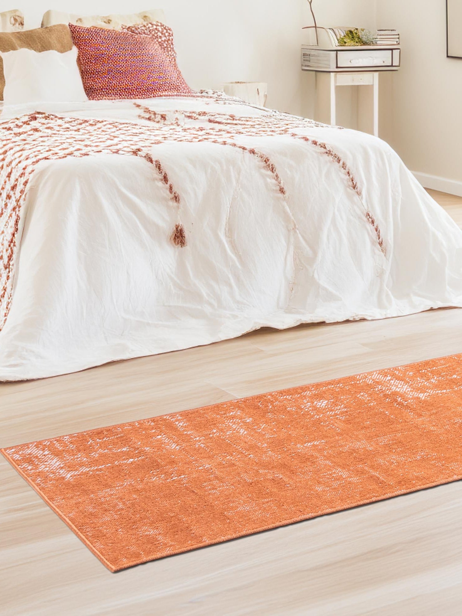Orange 2' x 6' 1 Valencia Runner Area Rug Modern Abstract Durable Carpet for Living Room, Dining, Office, Bedrooms, Dorm Rooms for Sale at Rug Engine