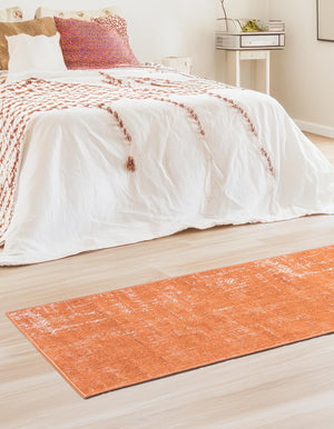 Orange 2' x 6' 1 Valencia Runner Area Rug Modern Abstract Durable Carpet for Living Room, Dining, Office, Bedrooms, Dorm Rooms for Sale at Rug Engine