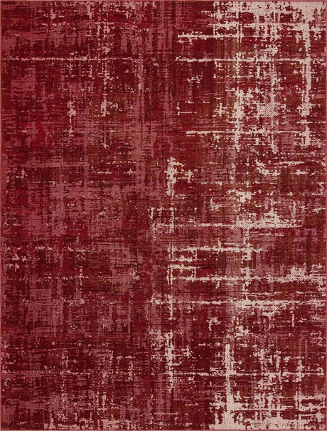 Red 9' x 12' Valencia Rectangle Area Rug Modern Abstract Durable Carpet for Living Room, Dining, Office, Bedrooms, Dorm Rooms for Sale at Rug Engine