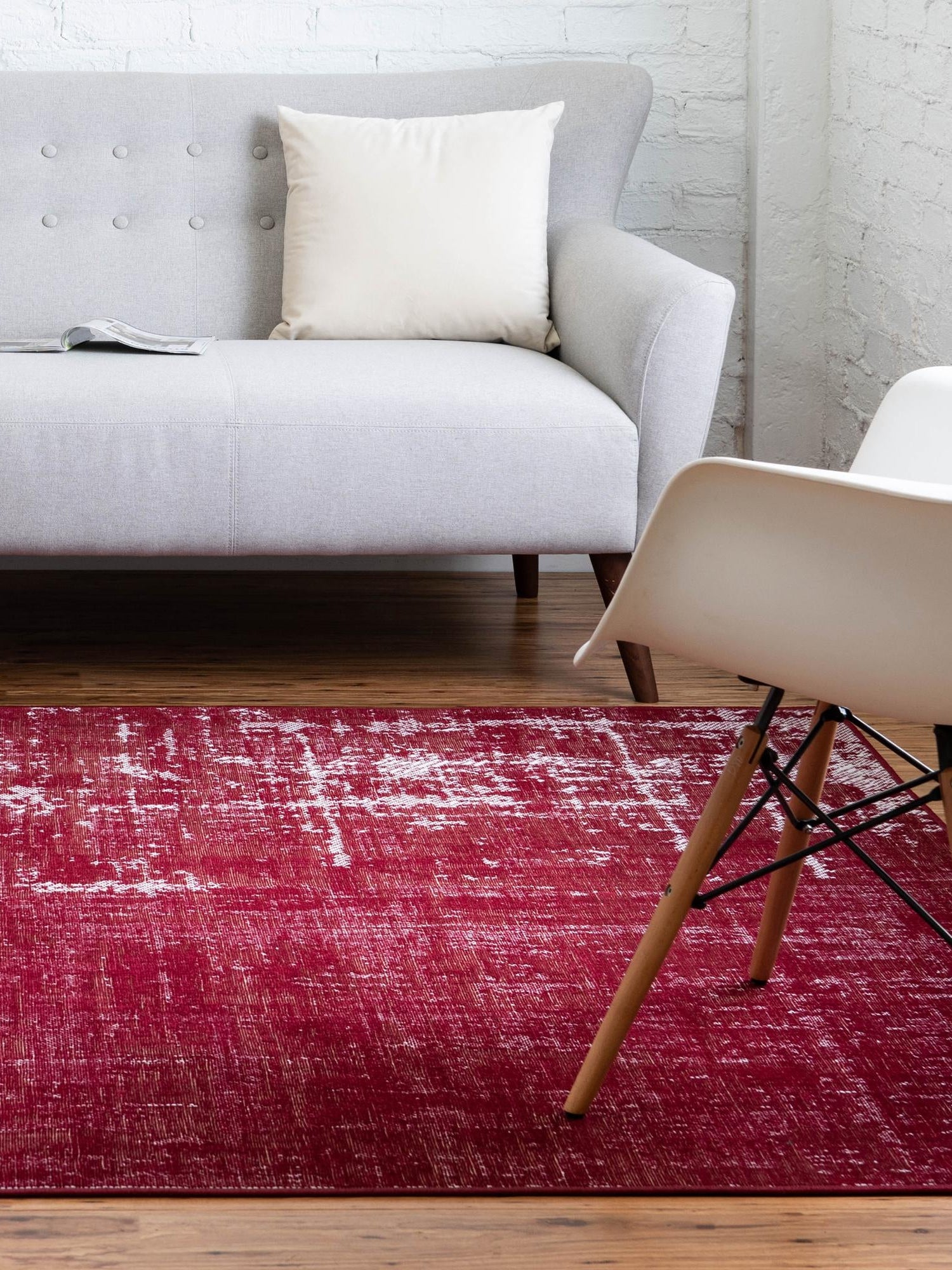 Red 9' x 12' Valencia Rectangle Area Rug Modern Abstract Durable Carpet for Living Room, Dining, Office, Bedrooms, Dorm Rooms for Sale at Rug Engine