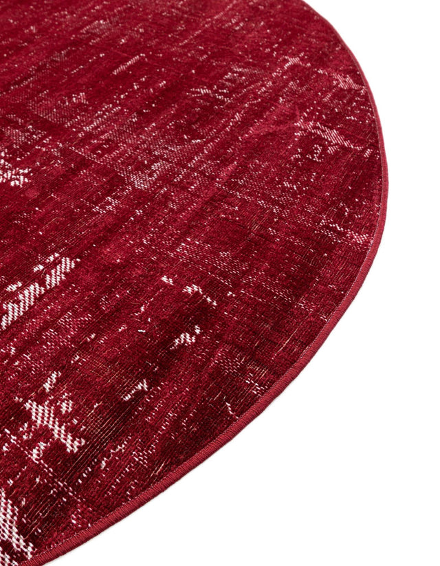 Red 5' 3 x 5' 3 Valencia Round Area Rug Modern Abstract Durable Carpet for Living Room, Dining, Office, Bedrooms, Dorm Rooms for Sale at Rug Engine