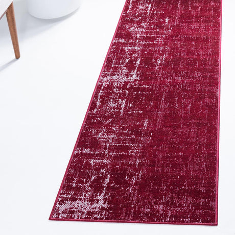Red 2' 7 x 10' Valencia Runner Area Rug Modern Abstract Durable Carpet for Living Room, Dining, Office, Bedrooms, Dorm Rooms for Sale at Rug Engine