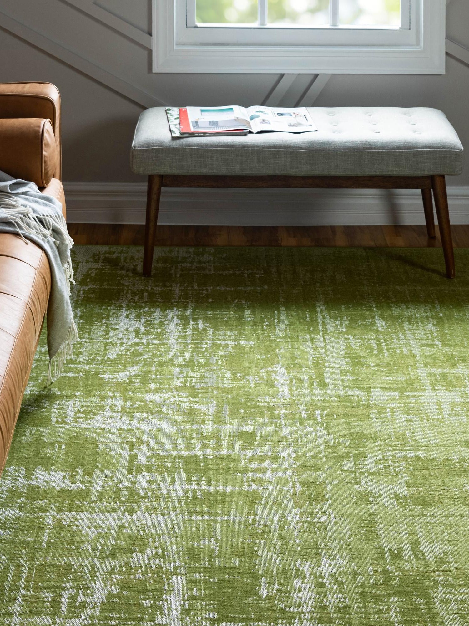 Green 2' x 3' 1 Valencia Rectangle Area Rug Modern Abstract Durable Carpet for Living Room, Dining, Office, Bedrooms, Dorm Rooms for Sale at Rug Engine