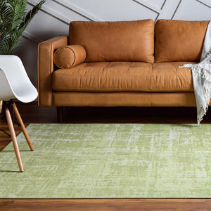 Green 7' 1 x 10' Valencia Rectangle Area Rug Modern Abstract Durable Carpet for Living Room, Dining, Office, Bedrooms, Dorm Rooms for Sale at Rug Engine