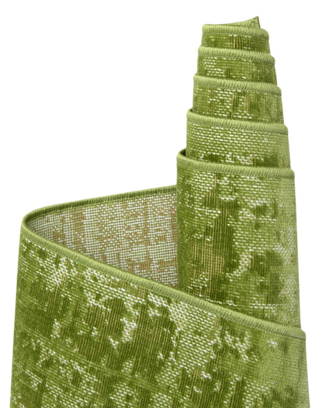 Green 7' 1 x 10' Valencia Rectangle Area Rug Modern Abstract Durable Carpet for Living Room, Dining, Office, Bedrooms, Dorm Rooms for Sale at Rug Engine
