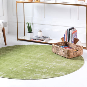 Green 7' 10 x 7' 10 Valencia Round Area Rug Modern Abstract Durable Carpet for Living Room, Dining, Office, Bedrooms, Dorm Rooms for Sale at Rug Engine