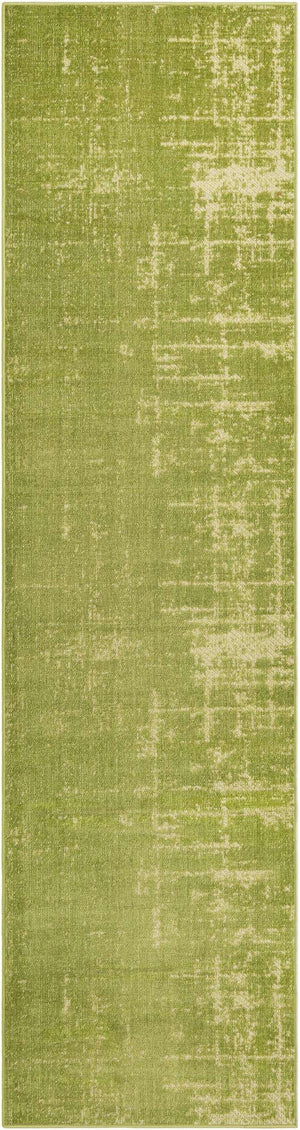 Green 2' 7 x 10' Valencia Runner Area Rug Modern Abstract Durable Carpet for Living Room, Dining, Office, Bedrooms, Dorm Rooms for Sale at Rug Engine