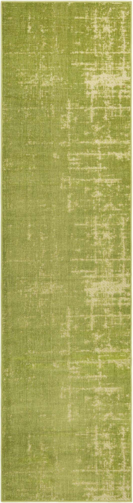 Green 2' 7 x 10' Valencia Runner Area Rug Modern Abstract Durable Carpet for Living Room, Dining, Office, Bedrooms, Dorm Rooms for Sale at Rug Engine