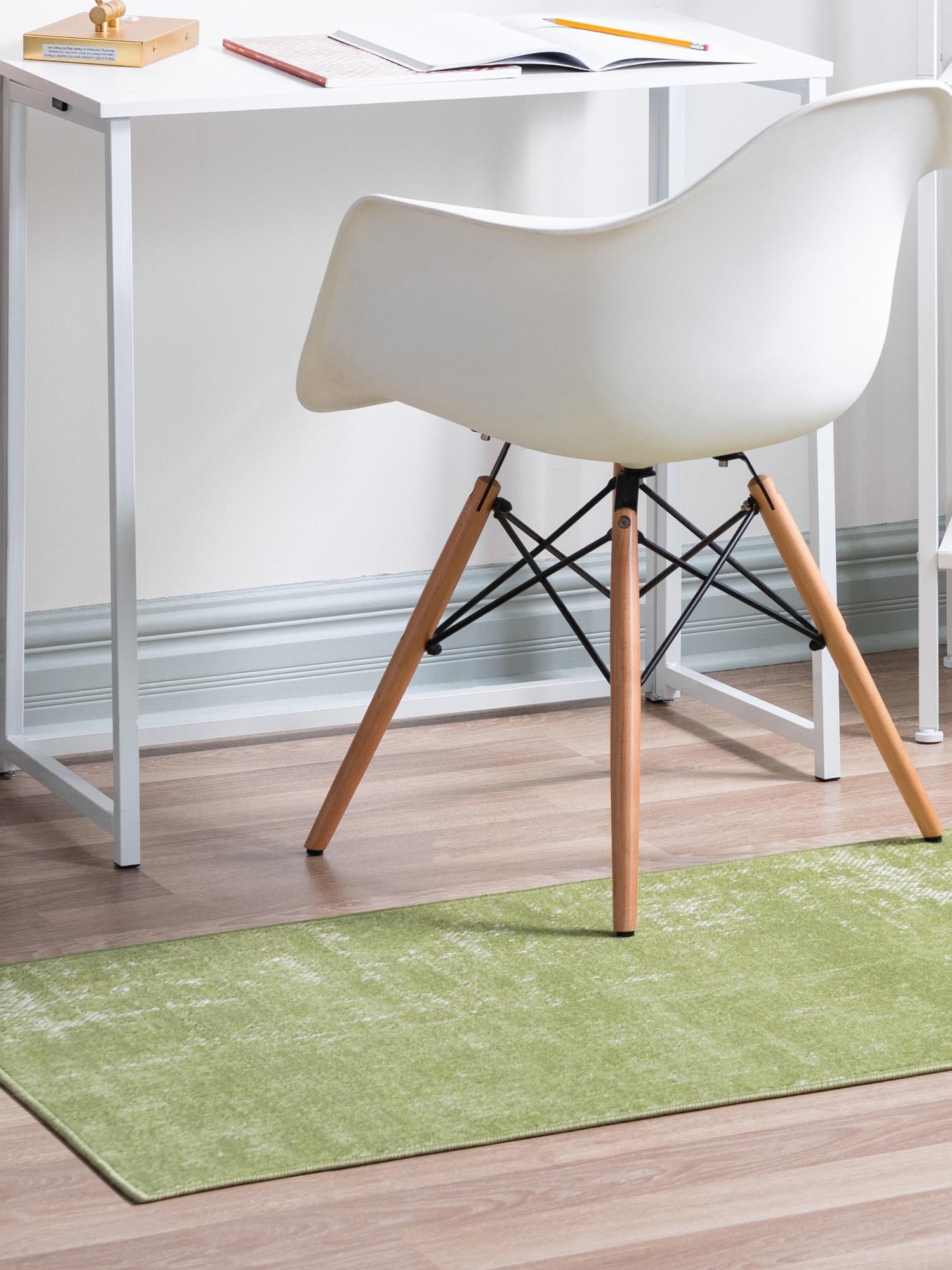 Green 2' x 7' 1 Valencia Runner Area Rug Modern Abstract Durable Carpet for Living Room, Dining, Office, Bedrooms, Dorm Rooms for Sale at Rug Engine