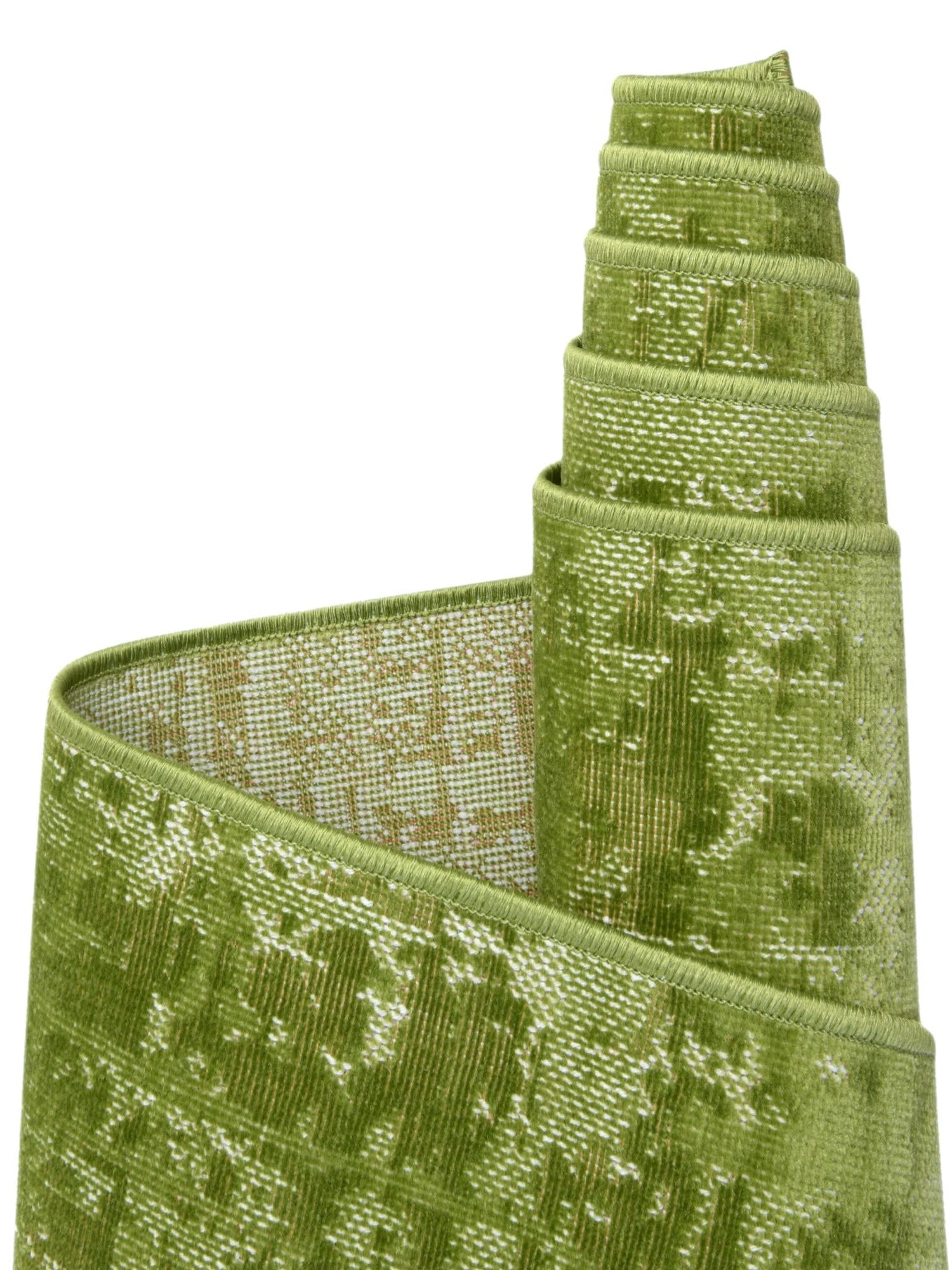 Green 2' x 8' Valencia Runner Area Rug Modern Abstract Durable Carpet for Living Room, Dining, Office, Bedrooms, Dorm Rooms for Sale at Rug Engine