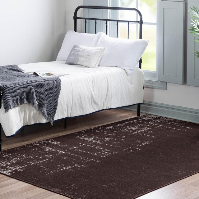 Charcoal 4' 1 x 6' 1 Valencia Rectangle Area Rug Modern Abstract Durable Carpet for Living Room, Dining, Office, Bedrooms, Dorm Rooms for Sale at Rug Engine