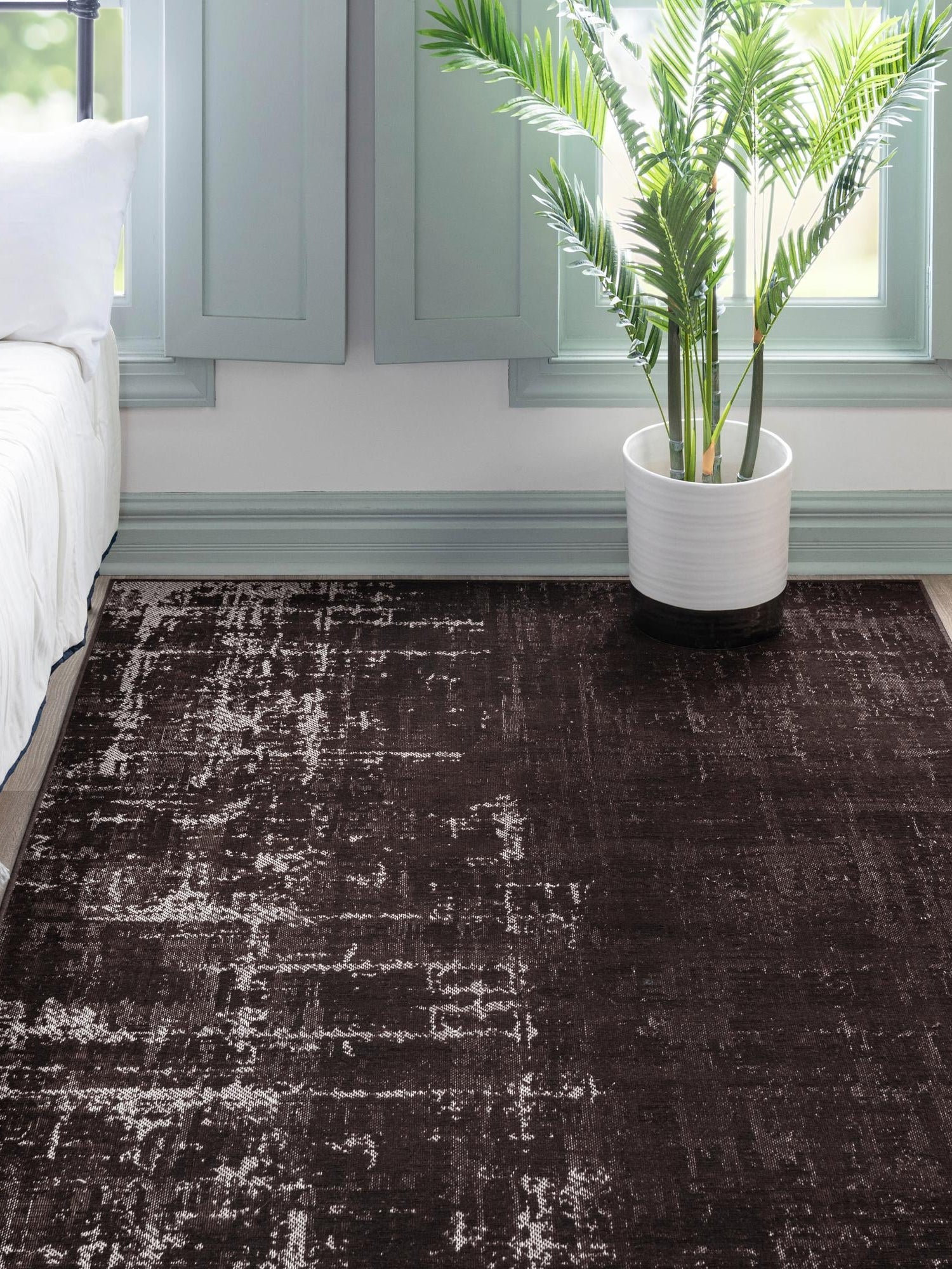 Charcoal 9' x 12' Valencia Rectangle Area Rug Modern Abstract Durable Carpet for Living Room, Dining, Office, Bedrooms, Dorm Rooms for Sale at Rug Engine