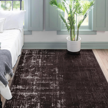Charcoal 9' x 12' Valencia Rectangle Area Rug Modern Abstract Durable Carpet for Living Room, Dining, Office, Bedrooms, Dorm Rooms for Sale at Rug Engine