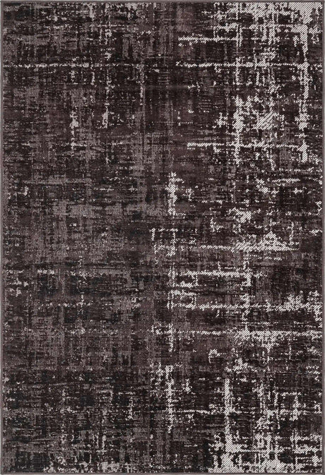 Charcoal 4' 1 x 6' 1 Valencia Rectangle Area Rug Modern Abstract Durable Carpet for Living Room, Dining, Office, Bedrooms, Dorm Rooms for Sale at Rug Engine