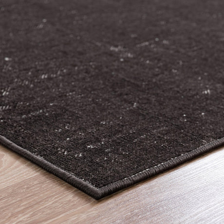 Charcoal 2' 7 x 10' Valencia Runner Area Rug Modern Abstract Durable Carpet for Living Room, Dining, Office, Bedrooms, Dorm Rooms for Sale at Rug Engine